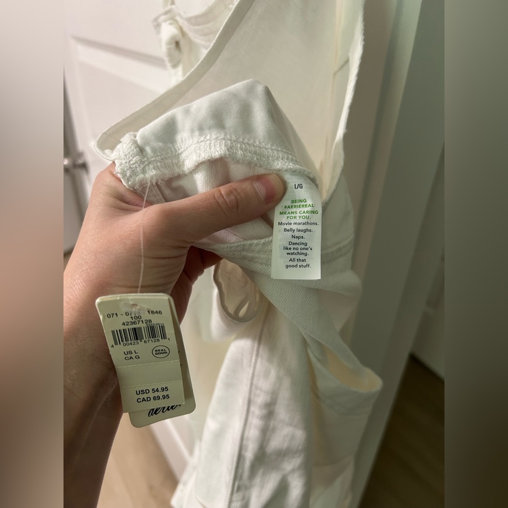 Aerie NEW White Shortalls - Picture 9 of 12